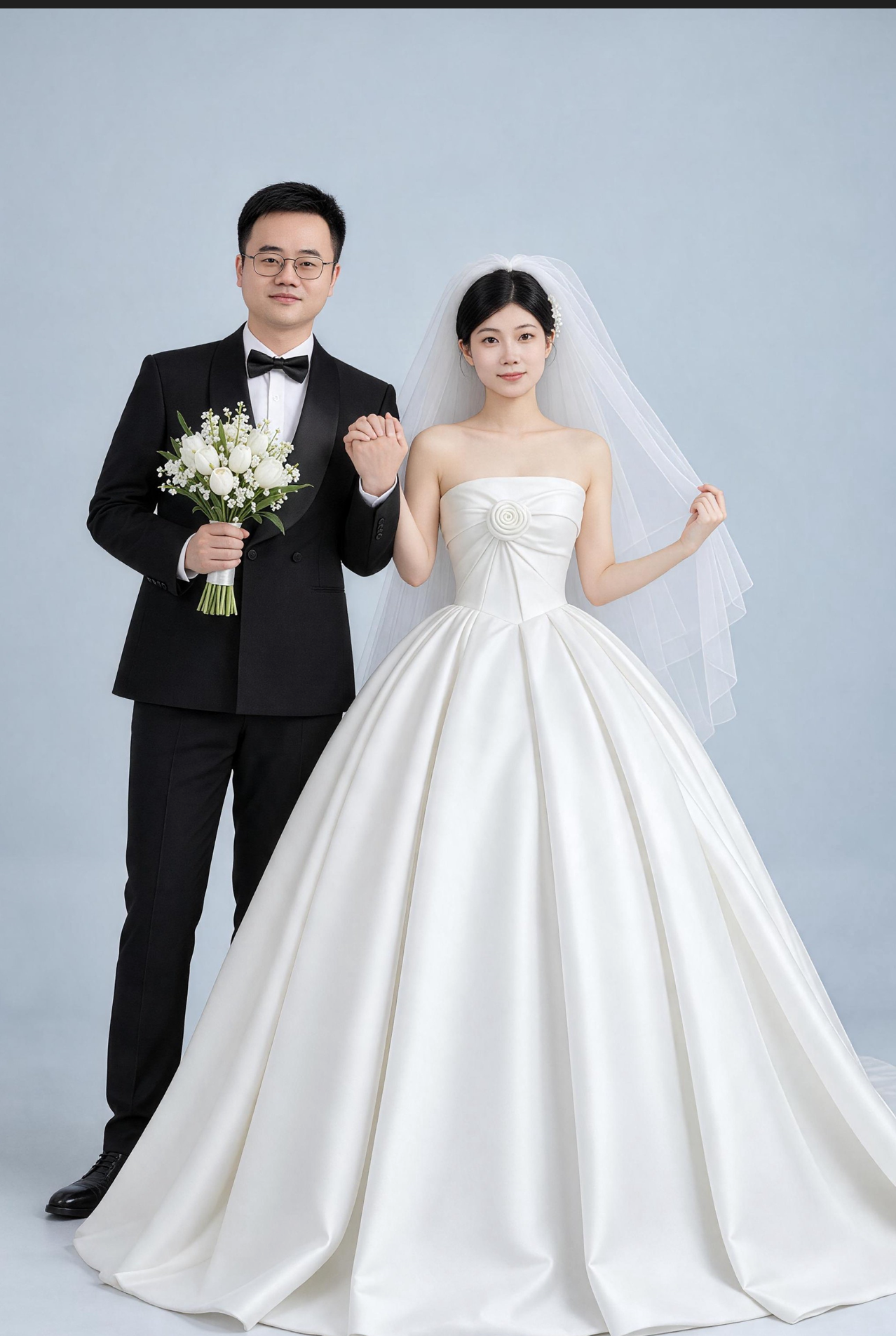 新人的婚纱合照